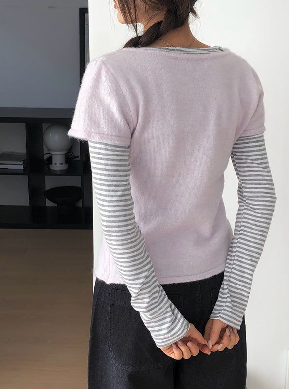 Birken Stripe Square Slim T-Shirt