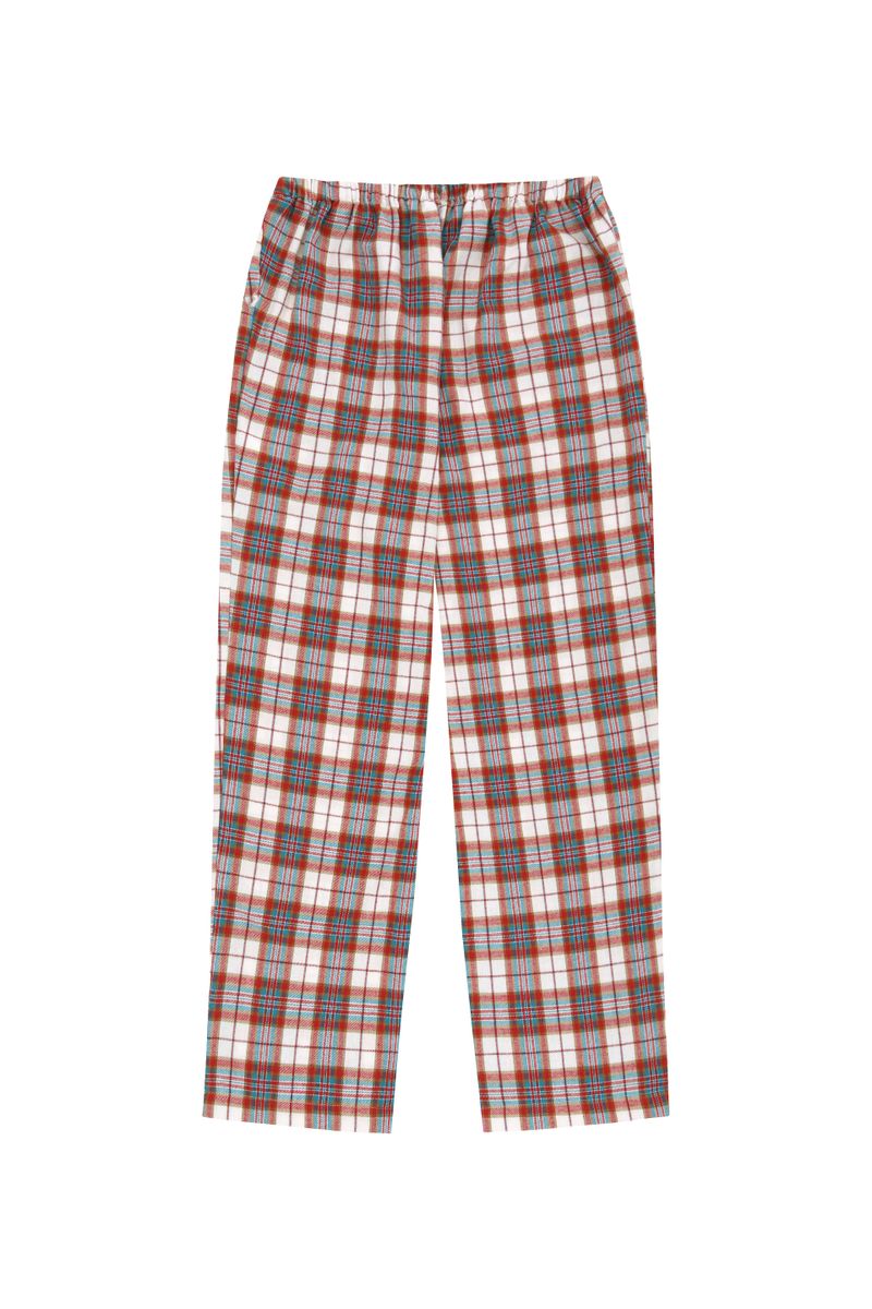 FW PRS red-blue check pajama set-up