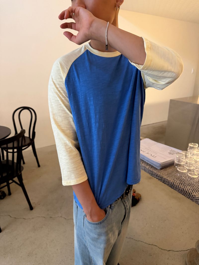 SLUB RAGLAN MIDI SLEEVE TEE