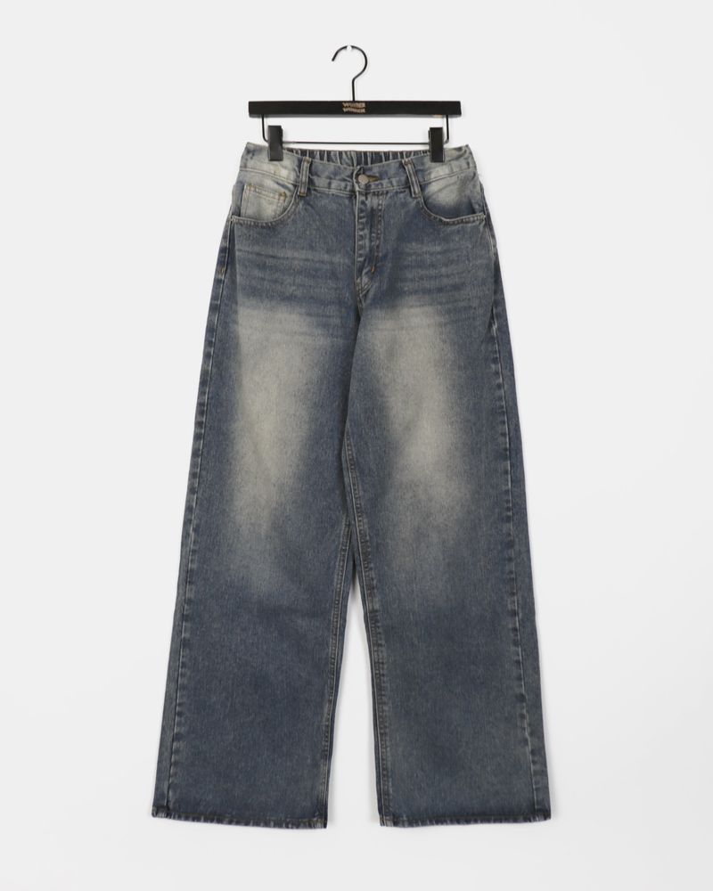 Radian Back-Banding Wide Denim Pants