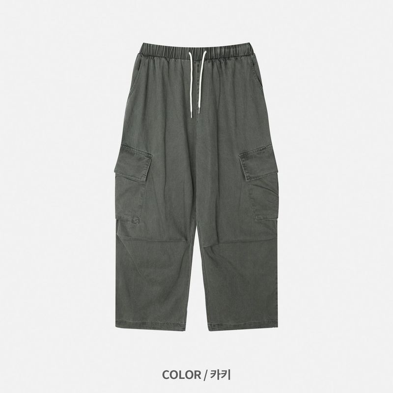 Cold-Washed Cargo Pants (6 Colors)