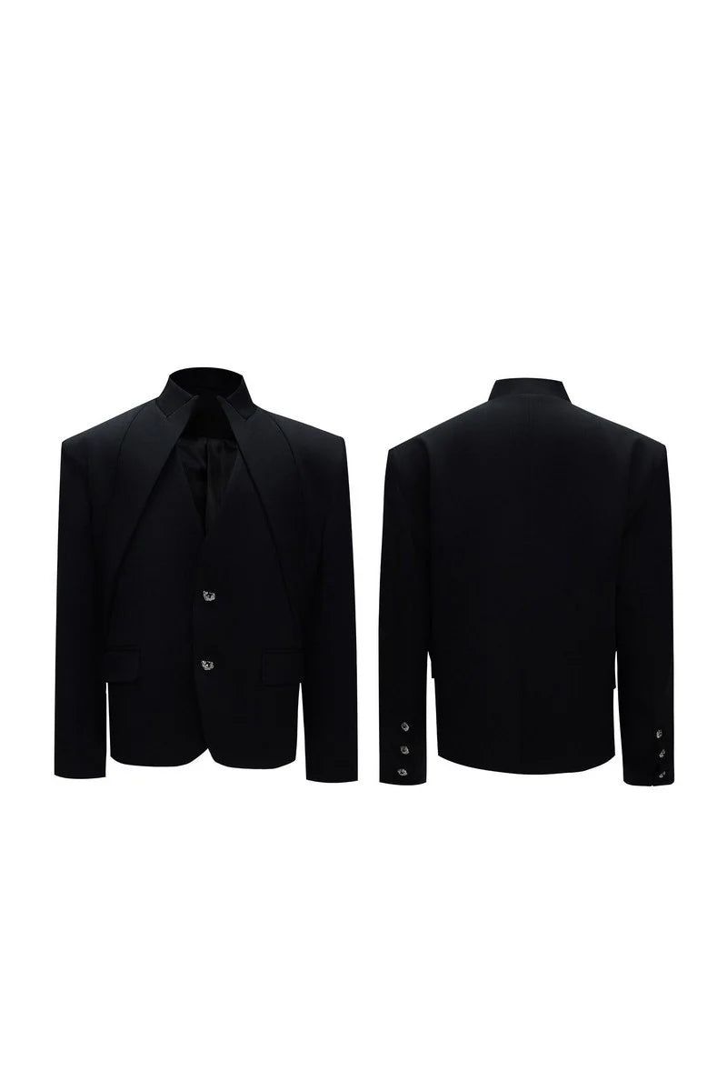 Layered V-Neck Blazer
