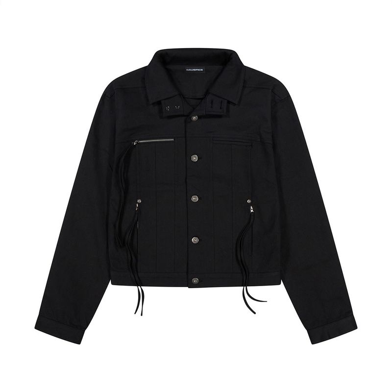 (DUC) Western Trucker Jacket Black