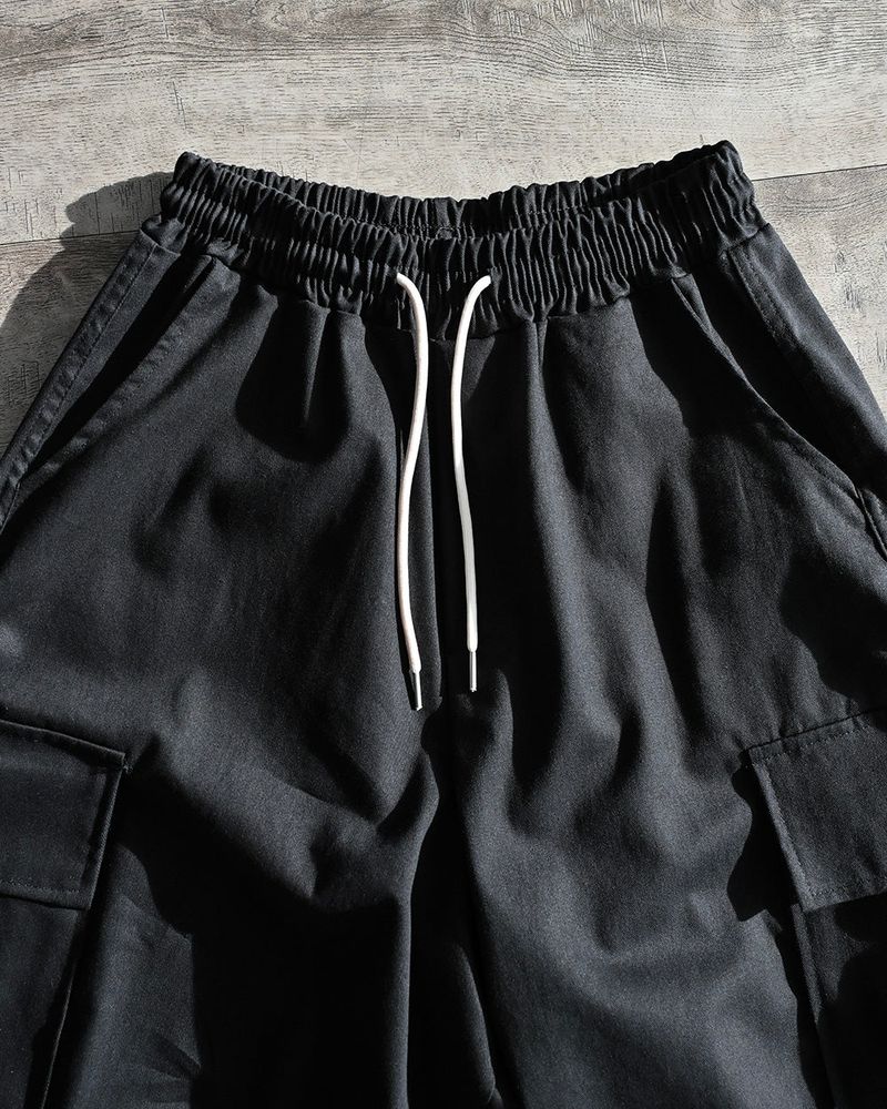 SIO WIDE CARGO PANTS BK