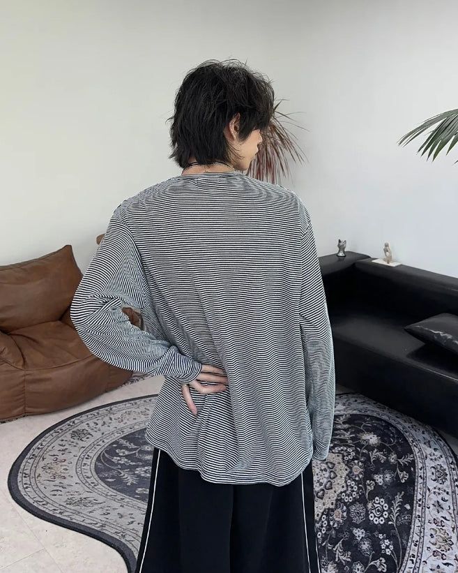 Ruen Summer Striped Long Sleeve Tee
