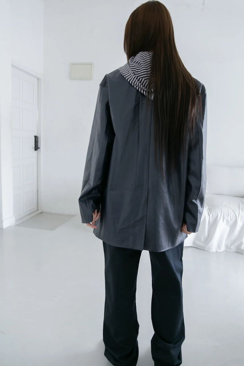 stripe regular hood top(2colors)