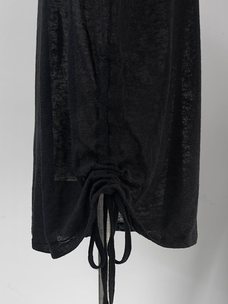 linen see-through long sleeve T (2color)