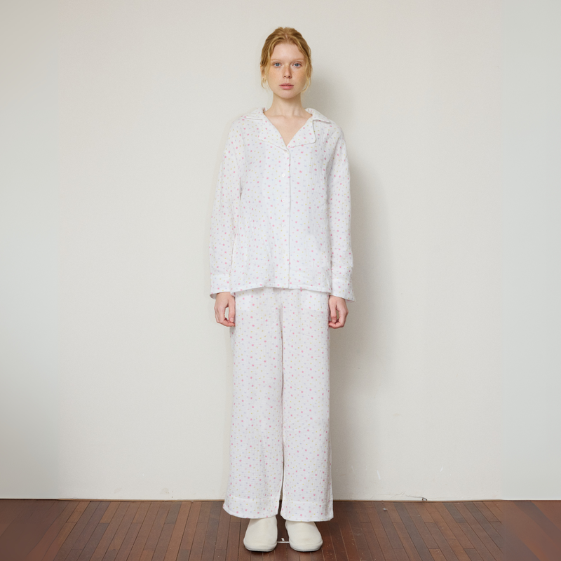 muabomb_home(ムアボム)の「2025ss cotton double-layer yarn flower pajamas set(Setup)」