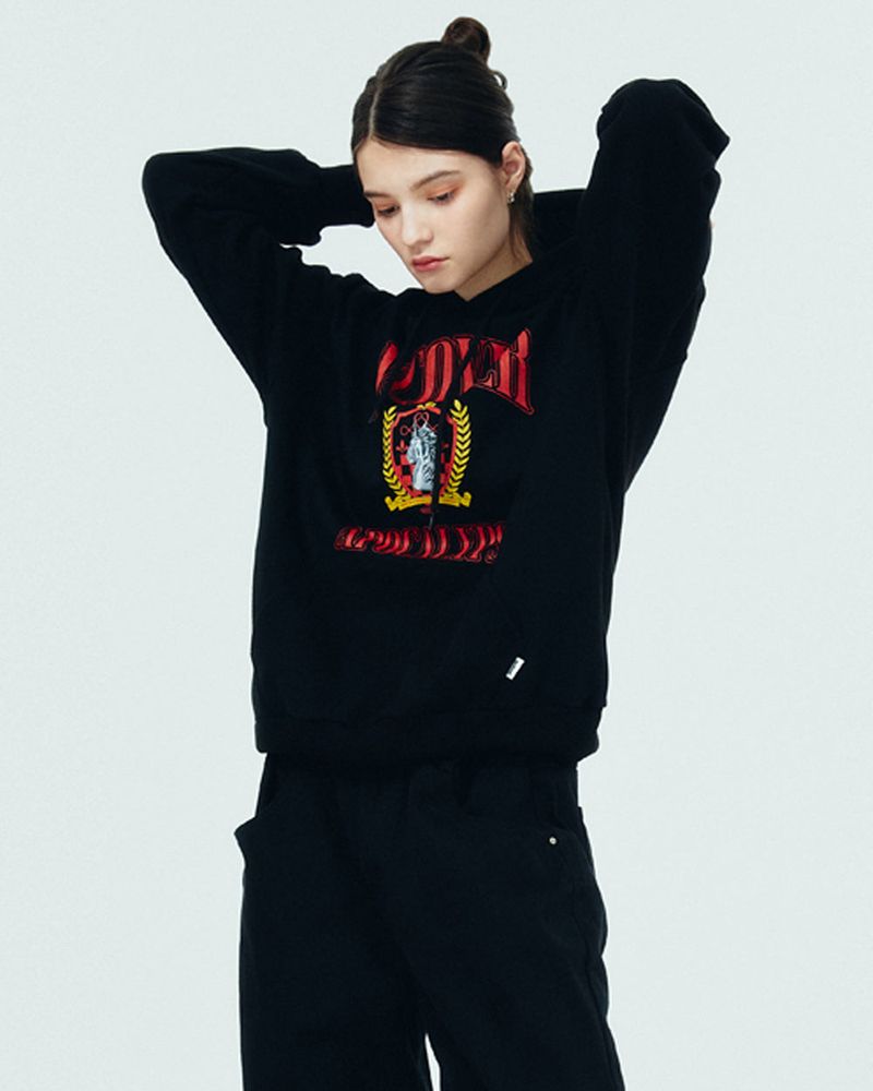 CHESS EMBLEM HOODIE-BLACK