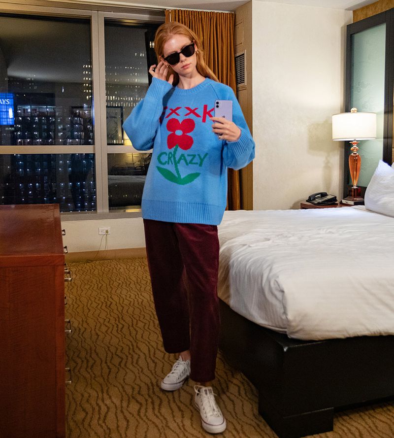TCW Flower Jacquard Knit
