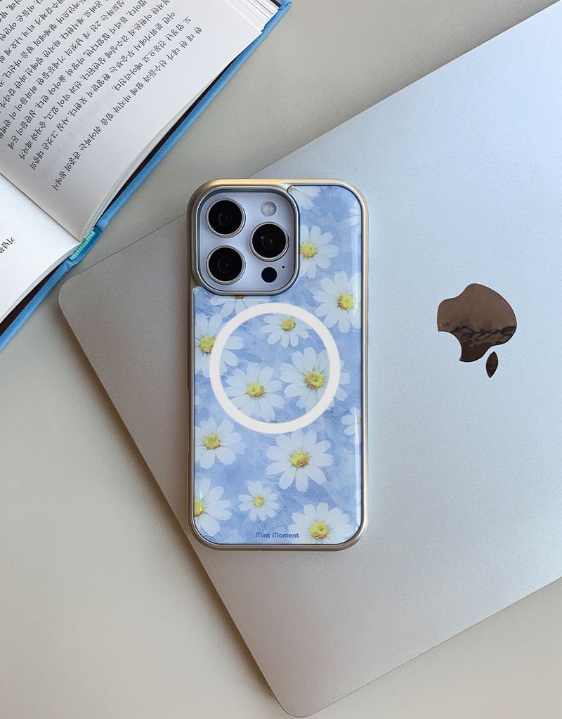 [MADE]スカイガーデン シルバーエポキシ バンパー iPhoneケース MagSafe