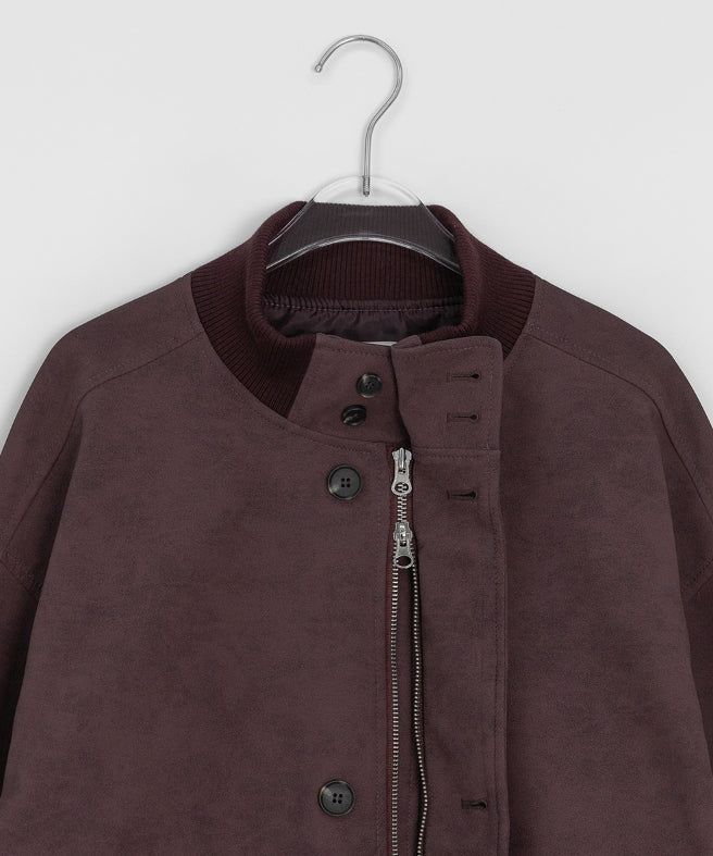 Silmki Button High Neck Over Jumper