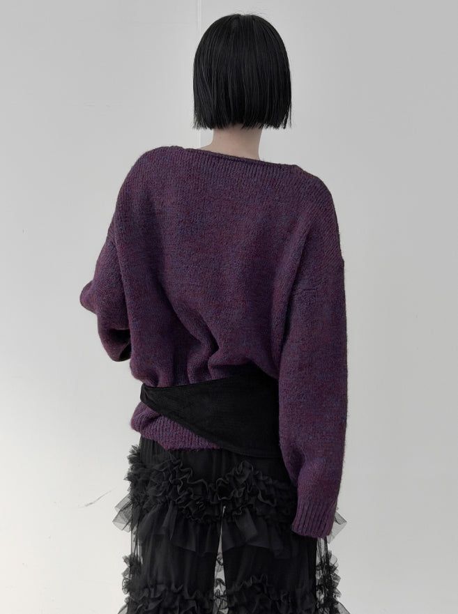 Zen V-neck Bocashi Knit