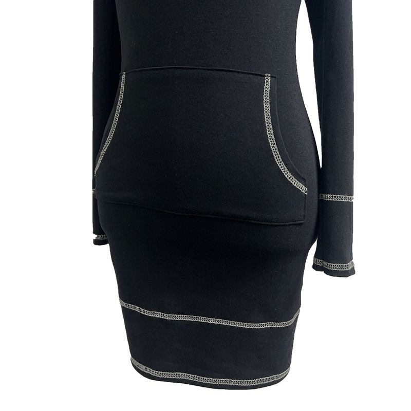 Burning Hood Color Stitch Slim Fit Midi Dress (3 Colors)