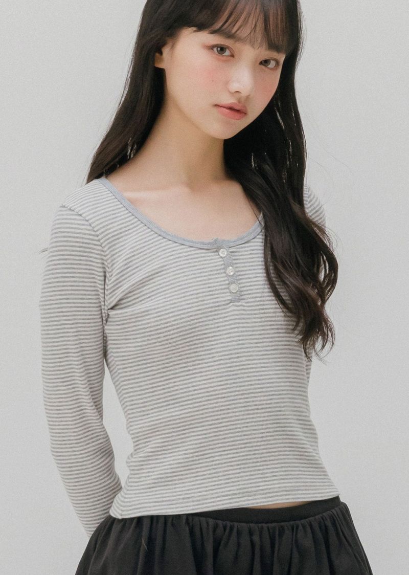 STRIPE COMBI BURTON T-SHIRT (RED)