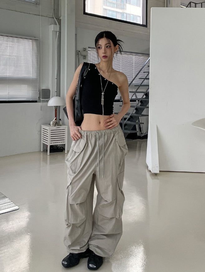 Lorna Pigment Nylon Double Cargo Pants