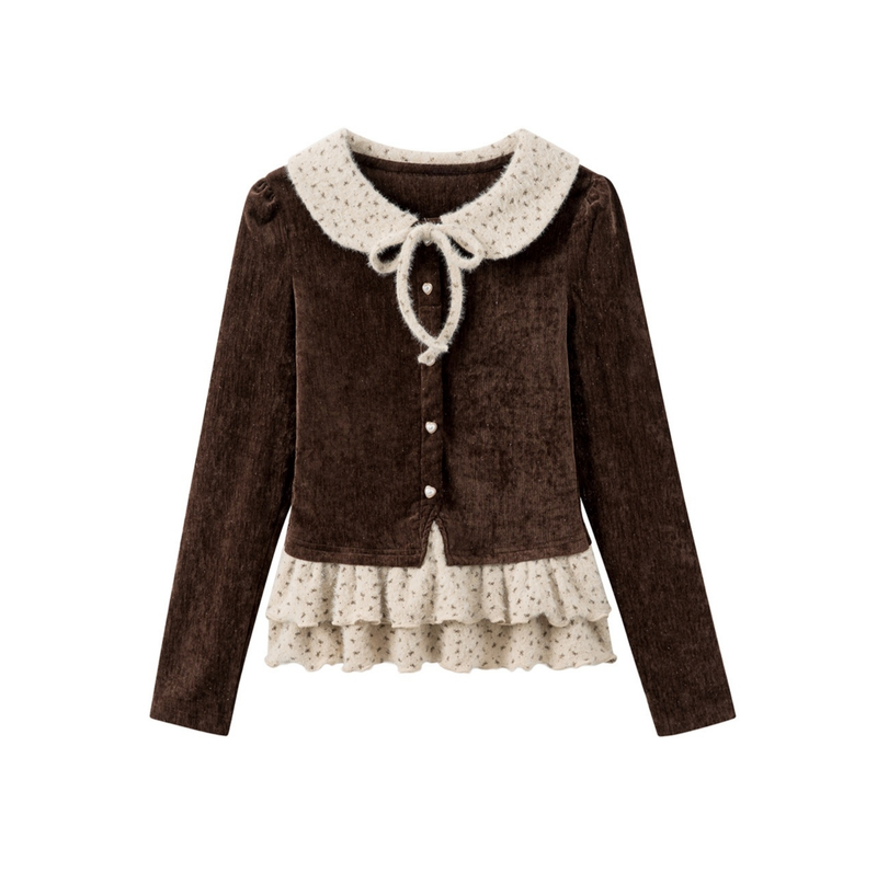 Selly Ribbon Lace Frill Jacket