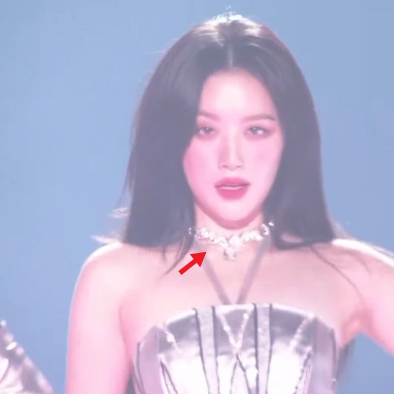 0008 [GIDLE, REDVELVET, KWONEUNBI PICK] Water drop rhinestone choker