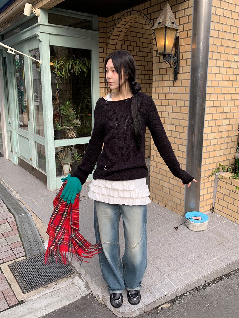 BIAS WIDE JEANS (2C)