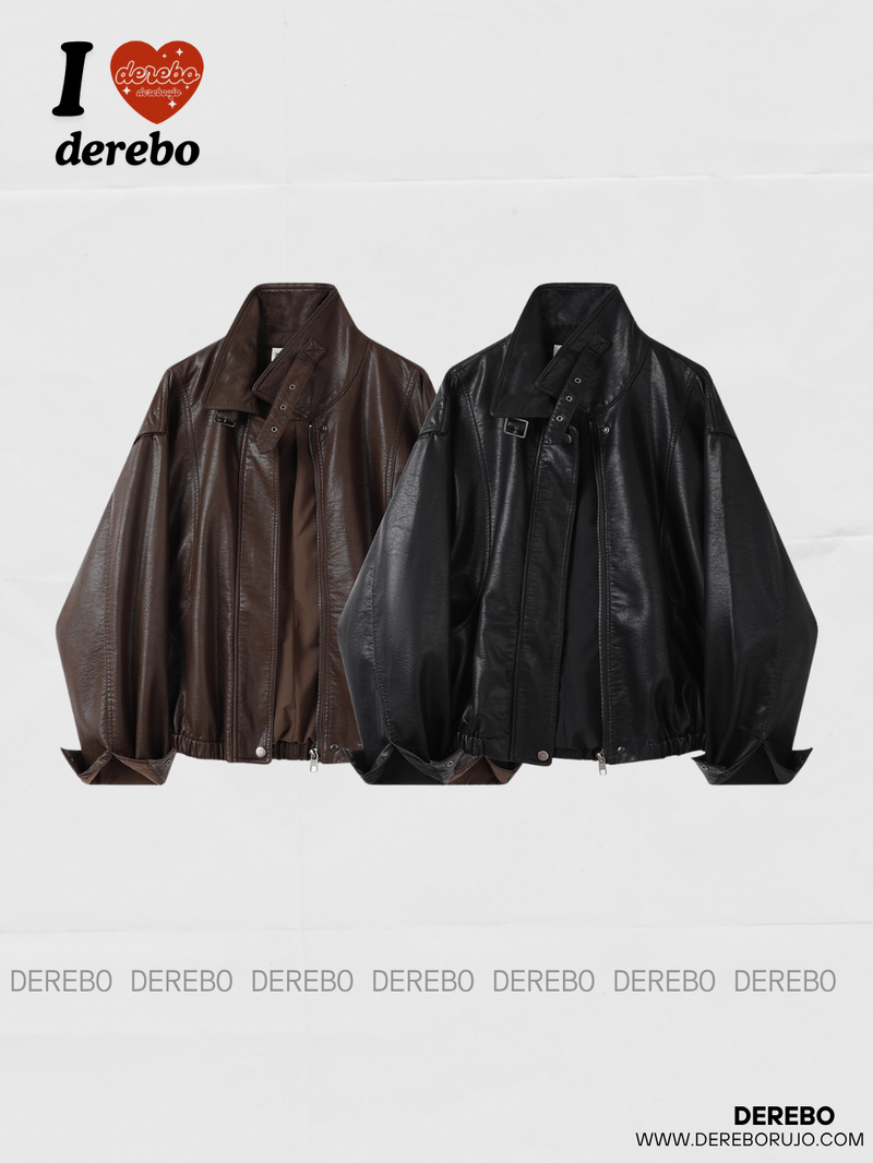 Czech Rider Zip-Up Leather Jacket