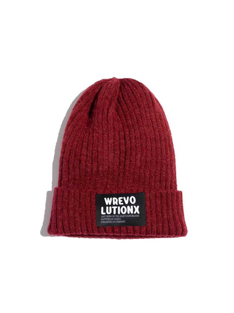WREVOLUTIONX by WooLeeX（レボリューションエックス バイ ウーリーエックス）の「WREVOLUTIONX 24" Logo Beanie (Burgundy)（Hats）」