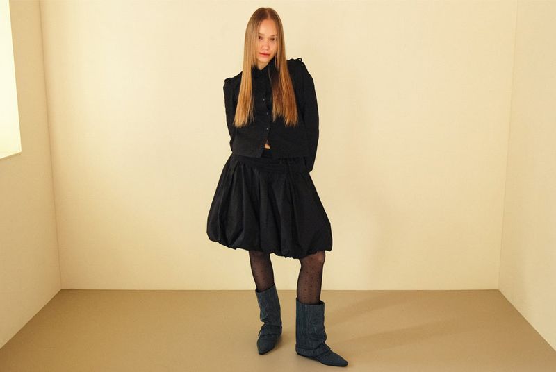 Ribbon pumpkin warmer skirt *Midi