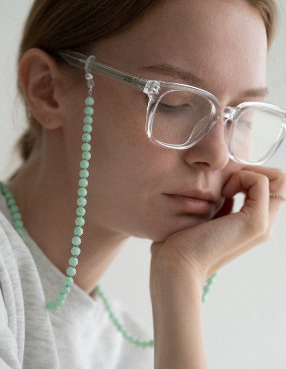Lime Pebble Glasses String