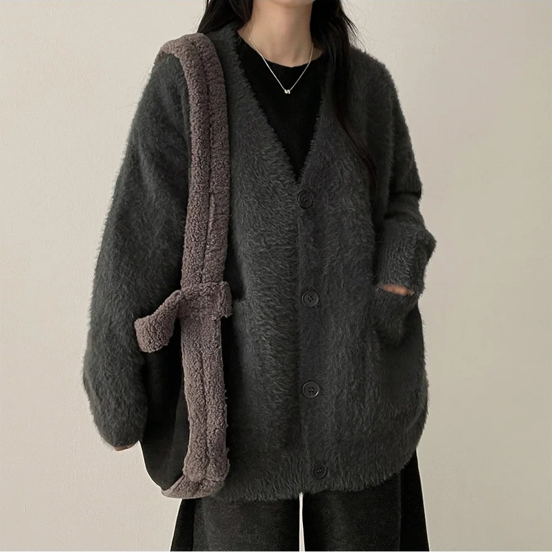 Onp Pocket Angora Cardigan