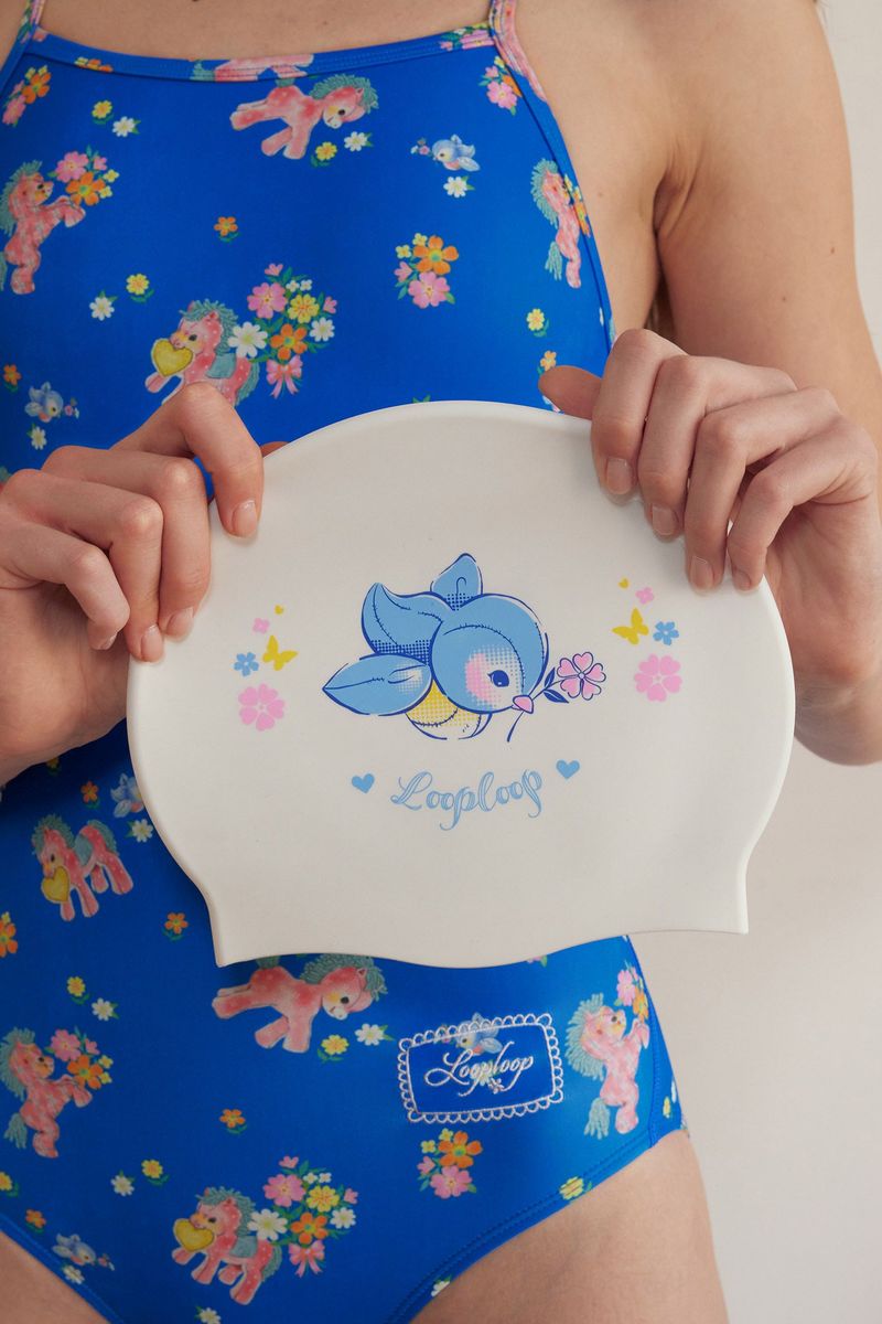 [Spring Pony_blue] One Piece Swimsuit