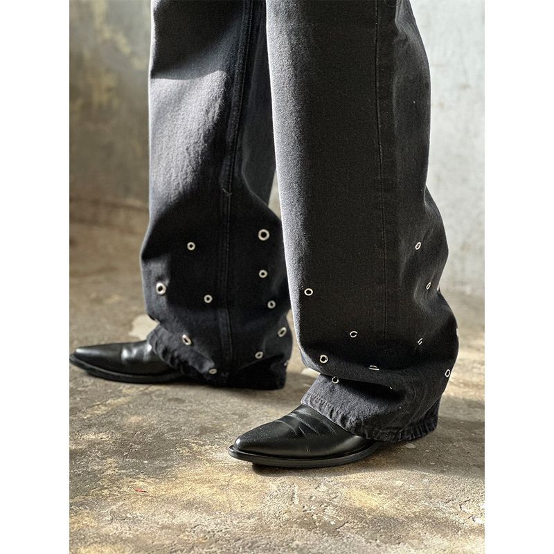 LAURANT（ロラン）の「 [Unisex] Eyelet wide denim pants(2color)（Pants）」