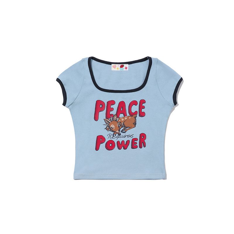 PEACE Crop T-shirt [2Color]