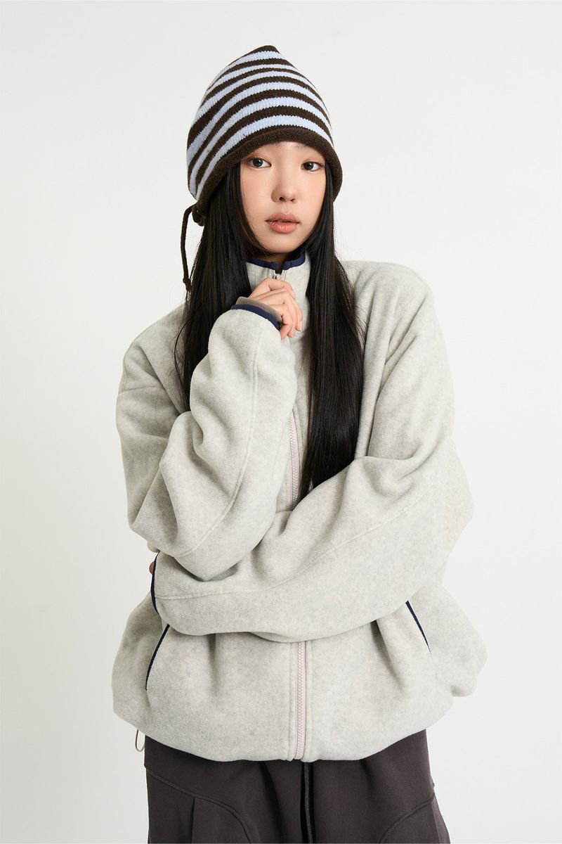 Naid fleece zip-up jumper