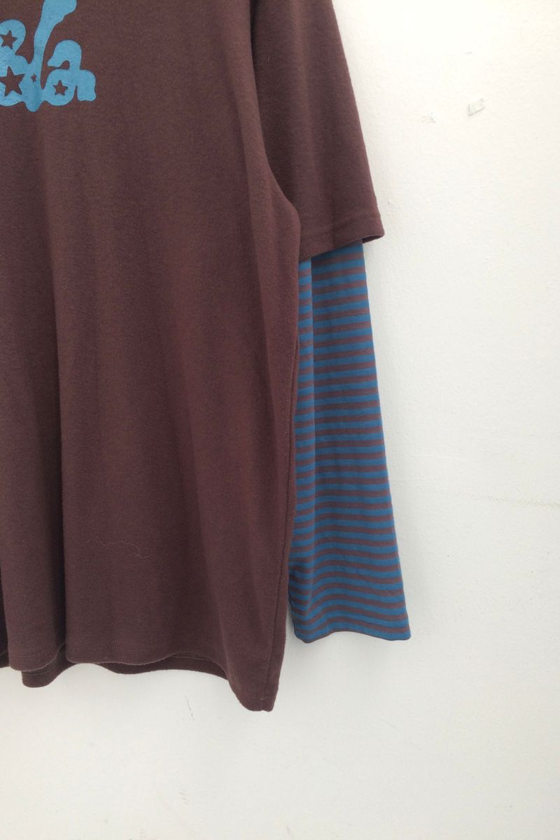 Two-tone fleece striped sleeve