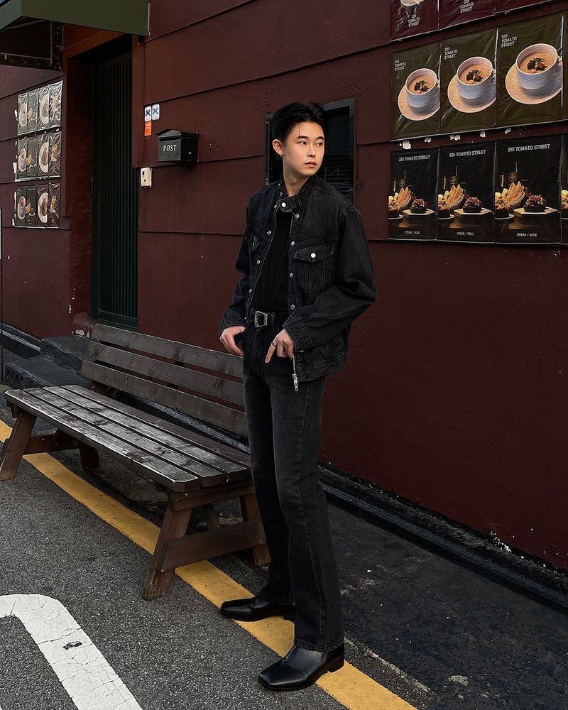 EN And denim trunker jacket (M ~ L)
