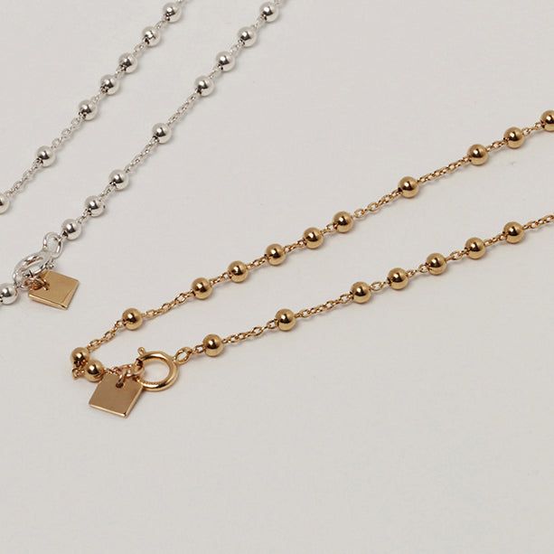 Less is more（レスイズモア）の「SILVER BALL CHAIN BRACELET (925 silver+gold plated（Accessories）」