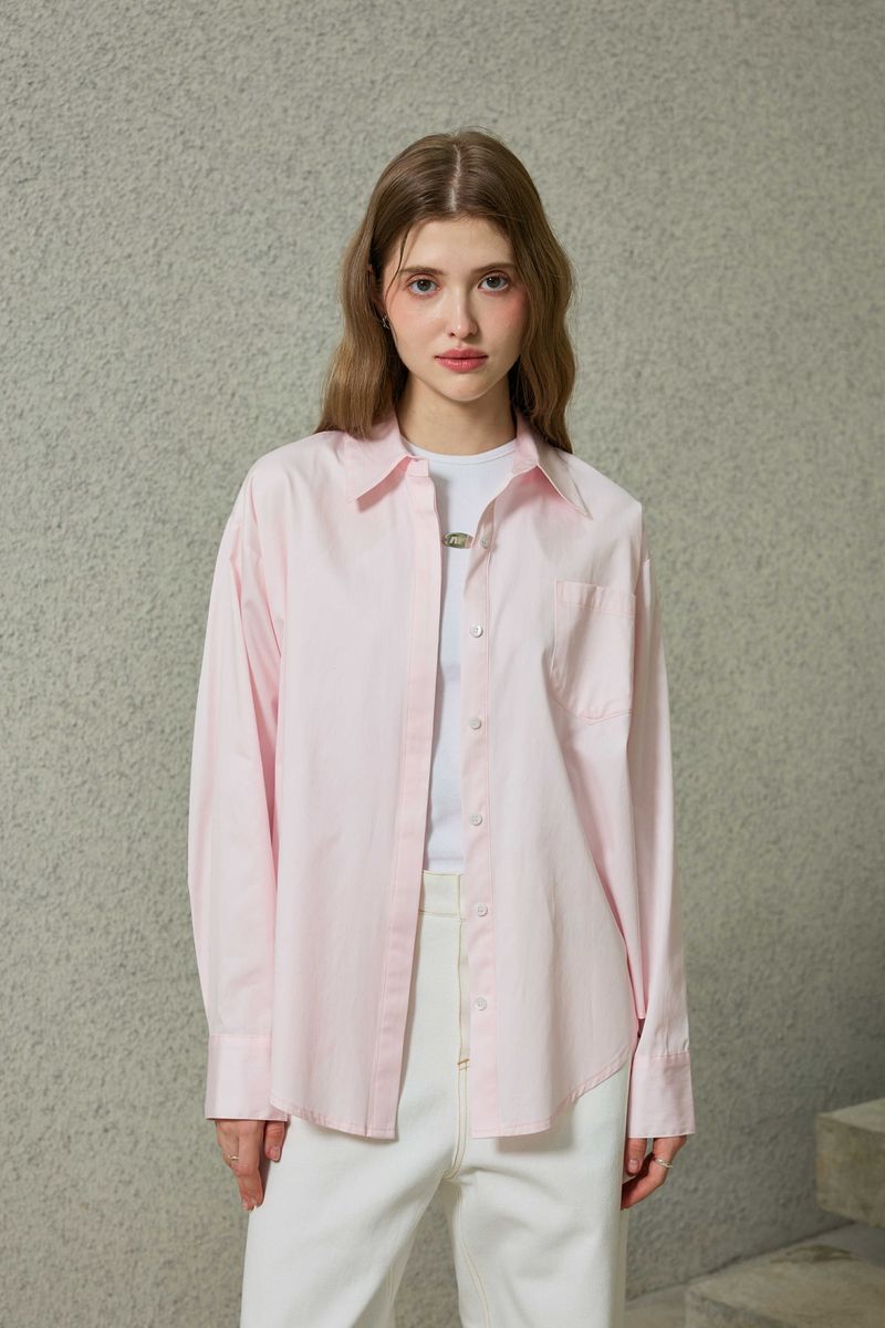 BRIGHT OVERSIZED SHIRT / PINK
