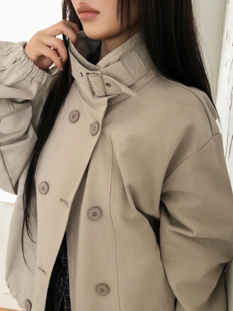 Kubin Buckle Short Trench Jacket