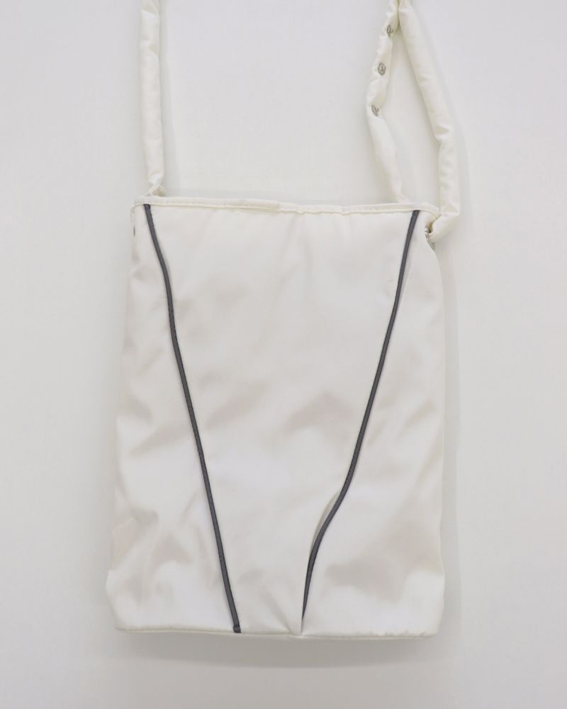 Byten Nylon Snap Button V Logo Crossbody Bag