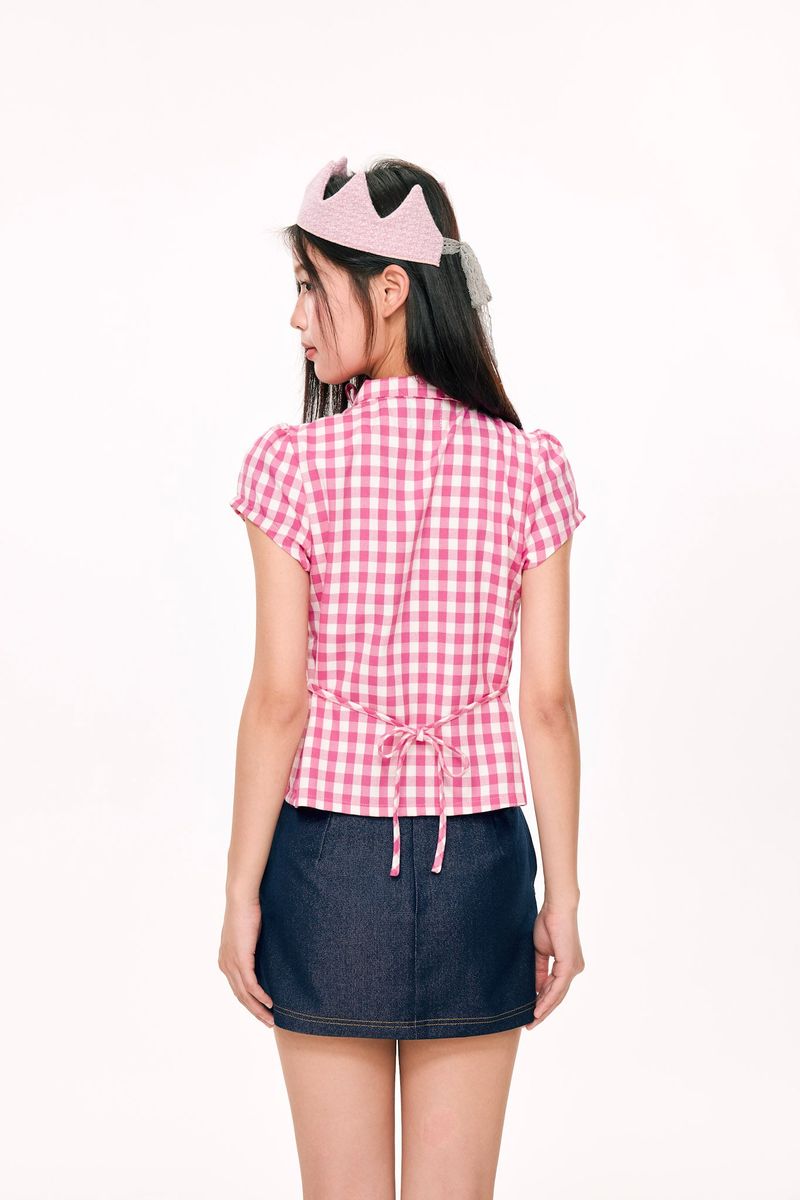 Lub-Dub Button Up Baby Shirt (Pink)