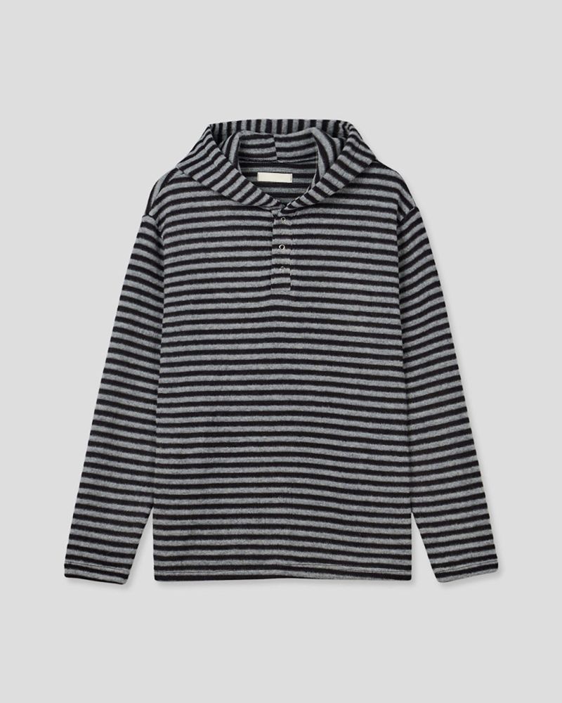 Labeni Striped Brushed Hoodie