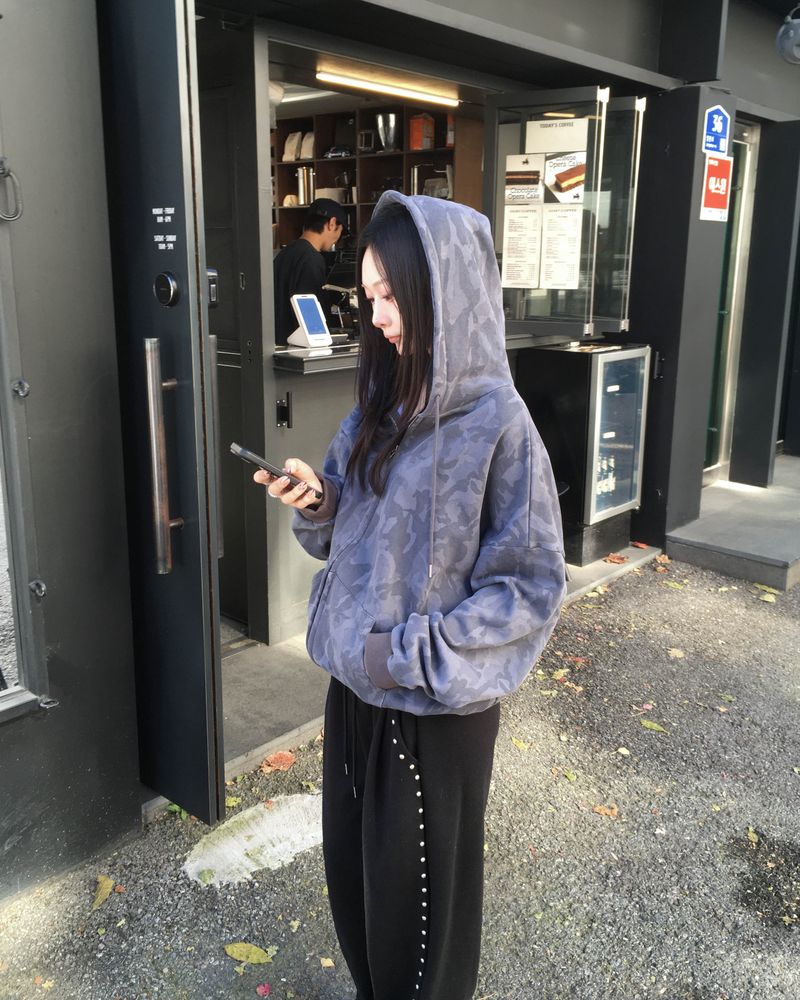 Camo heart hood jumper
