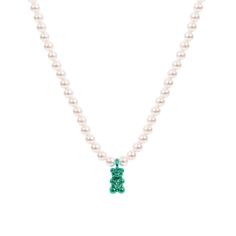 OCCHI DI LUPO(オッキ ディ ルポ)の「Petit Bear Pearl Necklace_Green(Accessories)」