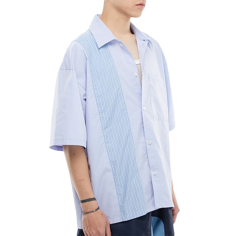 SPLICED SHORT SLEEVE SHIRT (BLUE)