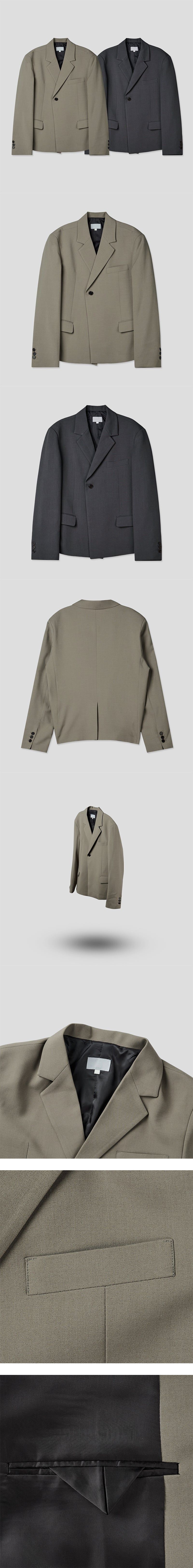 [Unisex] Half double short blazer(2color)