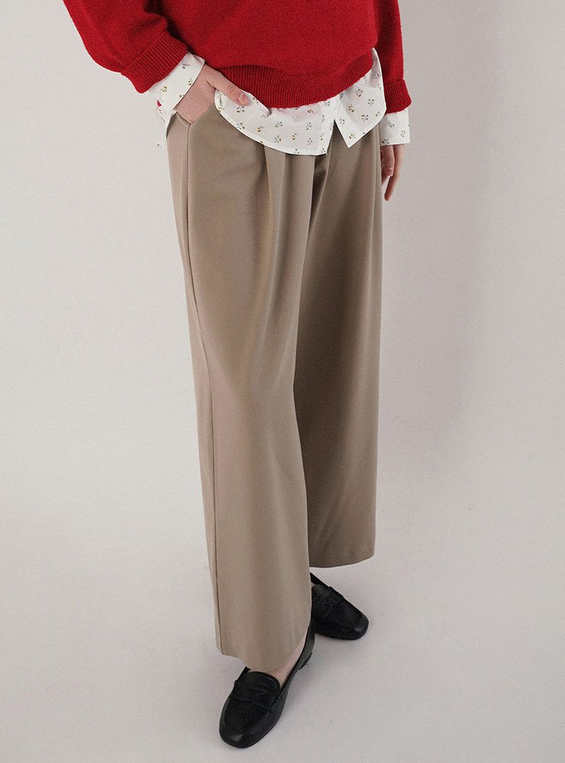 WITHOUTSUMMER（ウィズアウトサマー）の「Mode wide slacks_beige（Pants）」