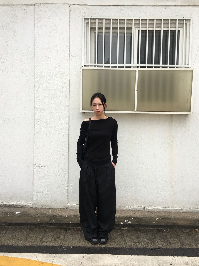 ピーターストライプワイドスラックス (3c)