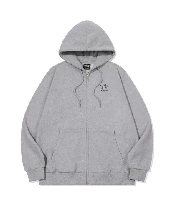26FW★ Line Work Embroidered Hood Zip-Up