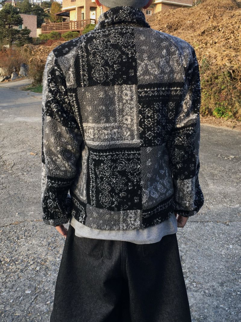 Quant Paisley Fleece Zip-Up Jacket 2C