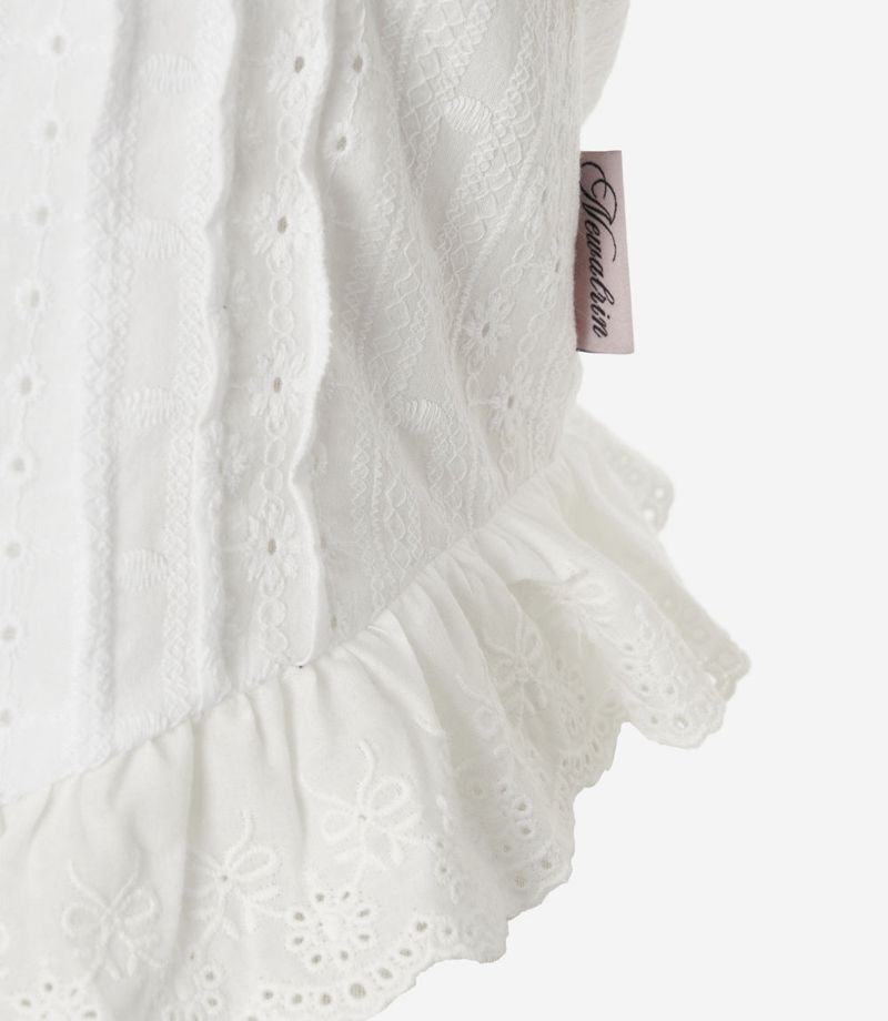 ROSÉ 2 Off-Shoulder Pintuck Lace Blouse