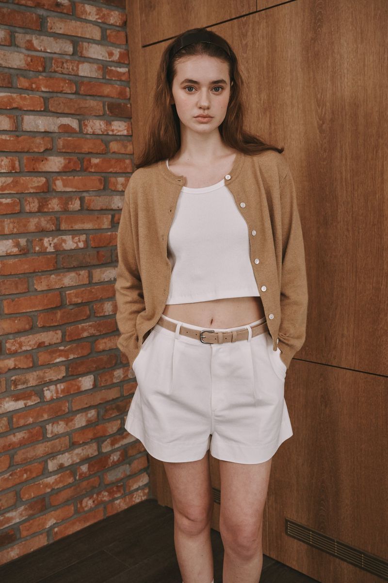 Camel round cardigan (Camel)